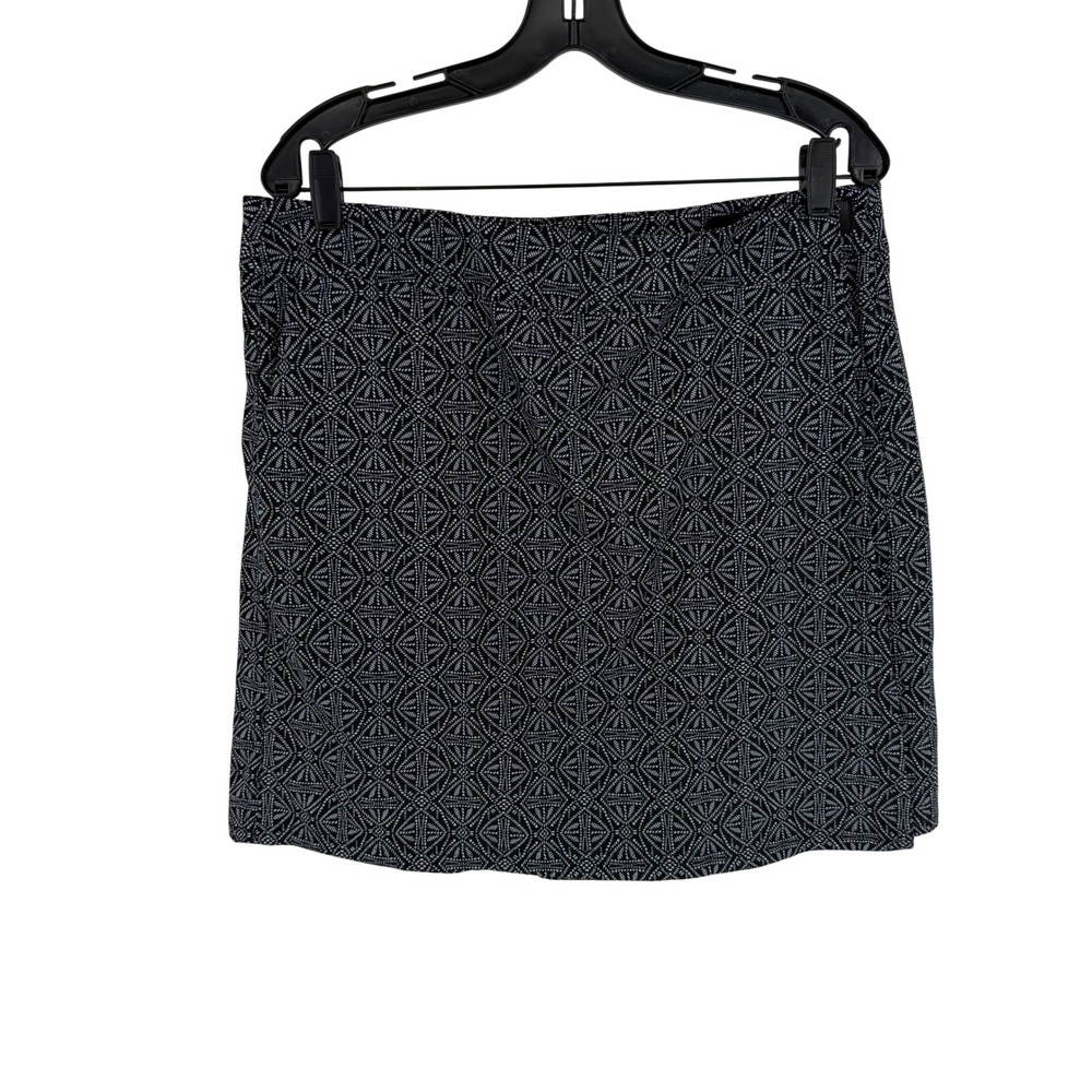 RipSkirt Hawaii Skirt Womens Large Black White Geometric Wrap Mini‎ Excellent